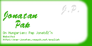 jonatan pap business card